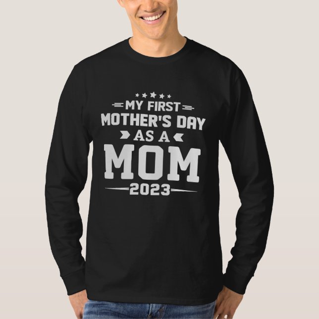 Camiseta First Time Mom 2023 New Grandmother Mother's Day (Frente)