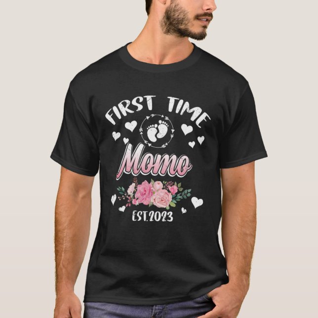 Camiseta First time Momo 2023 Mommy Mother s Day (Frente)
