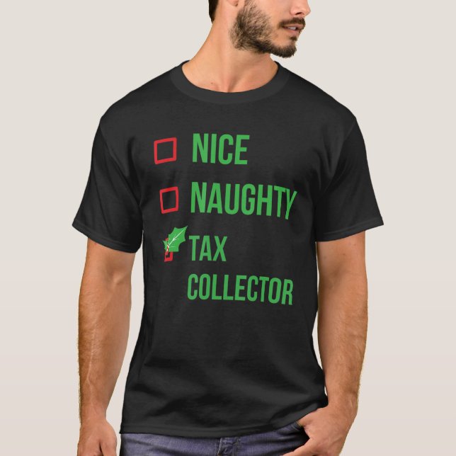 Camiseta Fiscal Collector Funny Pajama Natal (Frente)