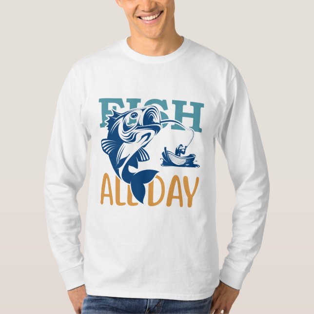 Camiseta fish all day (Frente)