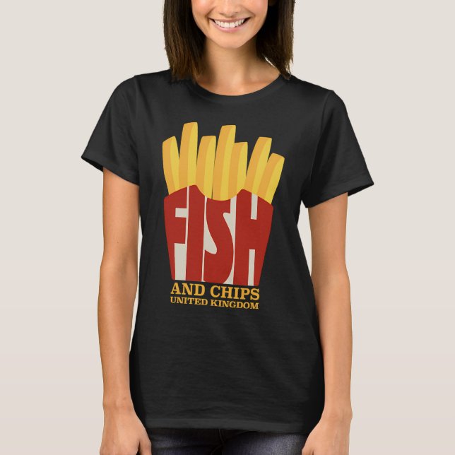 Camiseta Fish and Chips - Reino Unido (Frente)