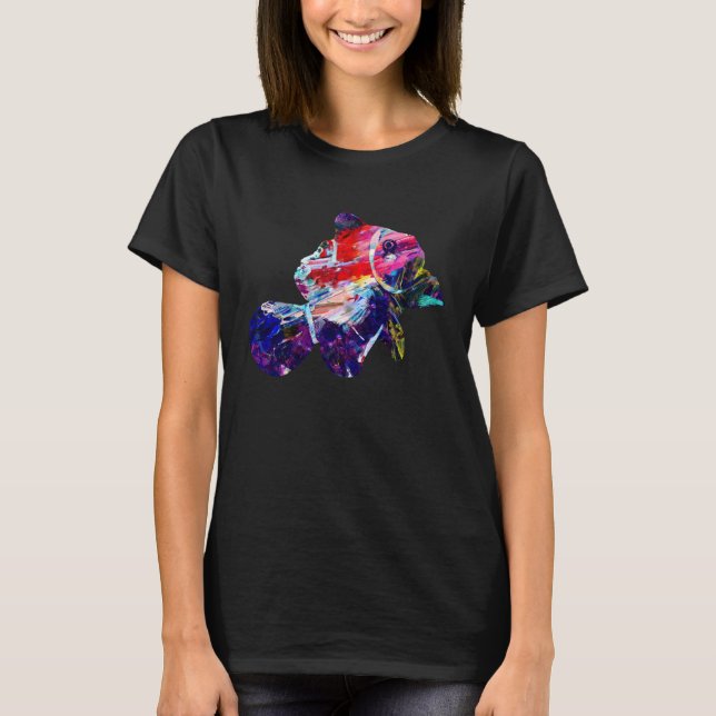 Camiseta Fish  Colorful Fish Face abstract Painting Fish (Frente)