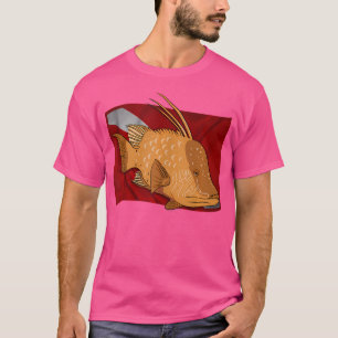 Camiseta Fish Hogfish Na Divisão De Bandeira Da Flórida
