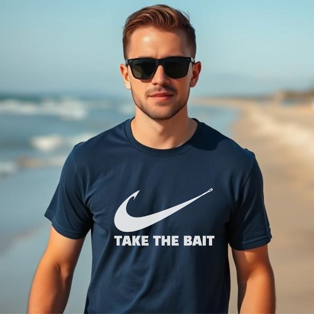 Camiseta Fish Hook-Fish Core-Take the Bait (Fish Hook Take the Bait Fisherman Style Fisherman Fashion Fathers Day Gifts for Dad Gifts for him)