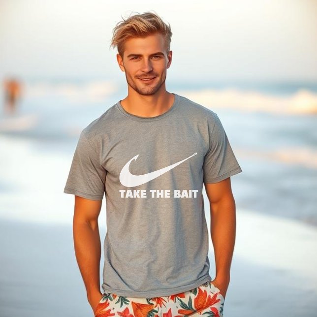 Camiseta Fish Hook-Take the Bait-Fish Core (Fish Hook Take the Bait-Fisherman Trend Summer Beach Men )