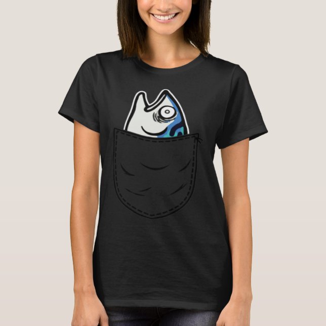 Camiseta Fish in Pocket Meme Animal (Frente)