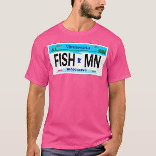 Camiseta Fish Lagos Rivers Minnesota Mn Licate Plate Water