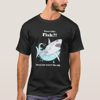 Camiseta Fish Like Me Fishing Design With Shark In Ocean
