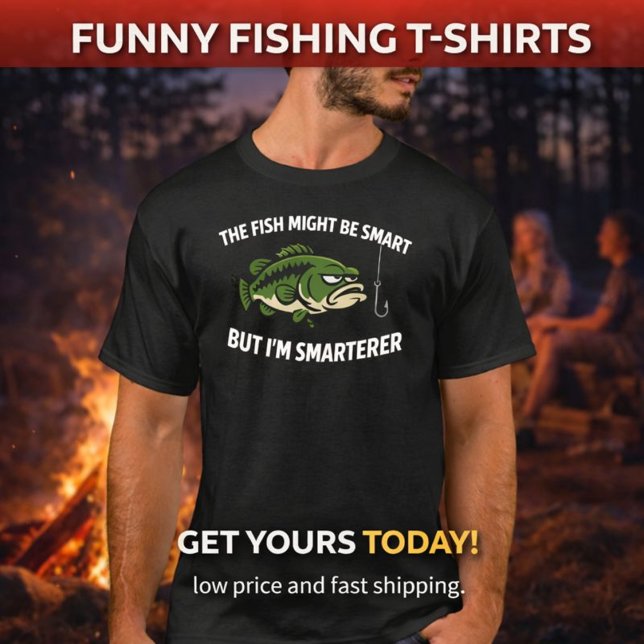 Camiseta Fish Might Be Smart | Funny Fish  T-Shirt (Criador carregado)