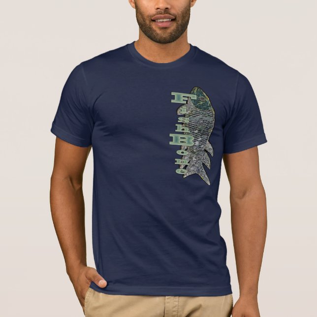 Camiseta FishBone com texto vertical (Frente)