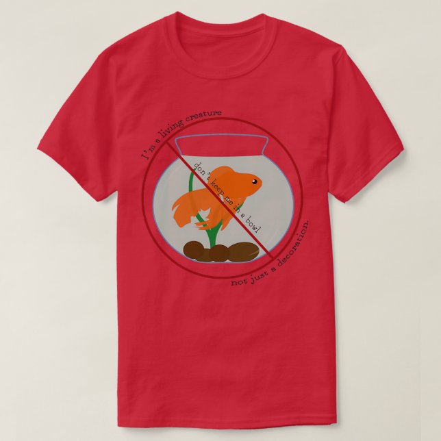 Camiseta Fishbowl não é uma decoração (Frente do Design)