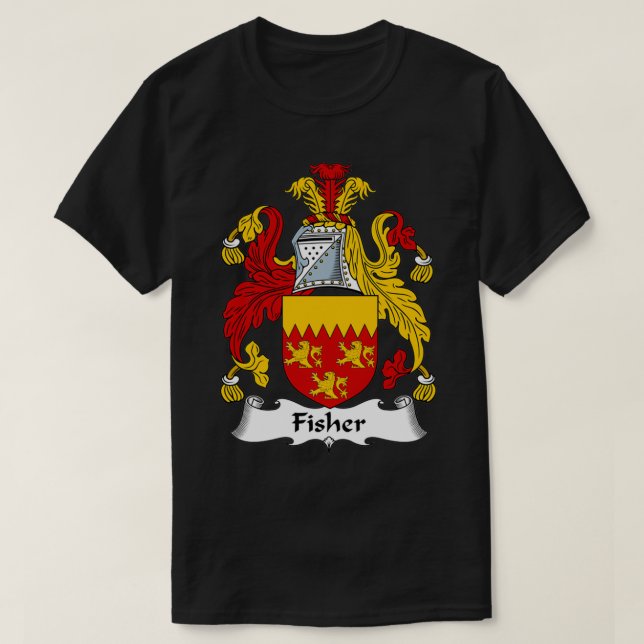 Camiseta Fisher Coat of Arms Family Crest  (Frente do Design)
