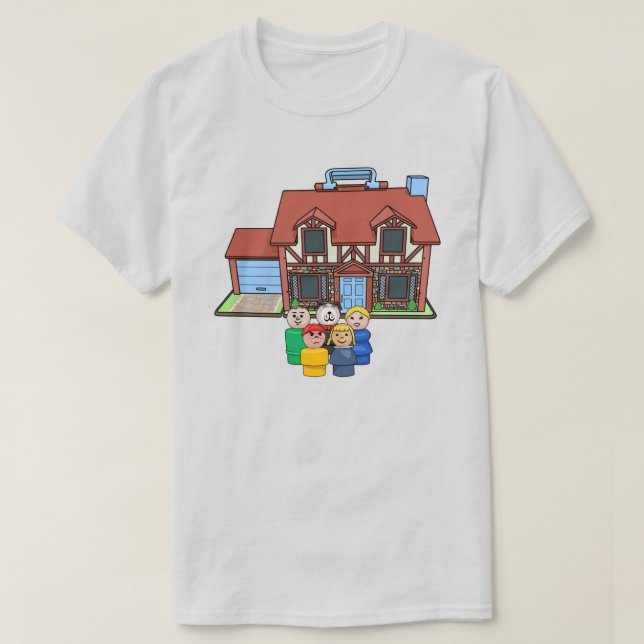 Camiseta Fisher Price Pequena Família De Pessoas Com Tudor  (Frente do Design)