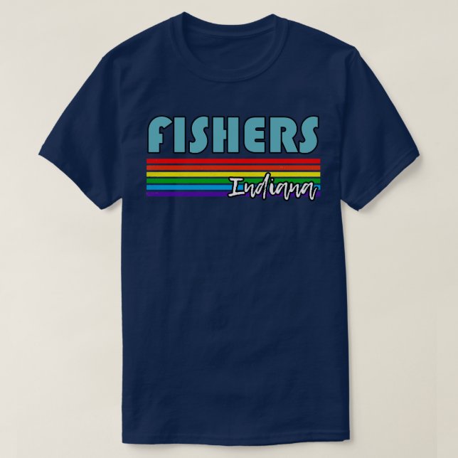 Camiseta Fishers Indiana Pride Fishers Gift LGBT Sup (Frente do Design)
