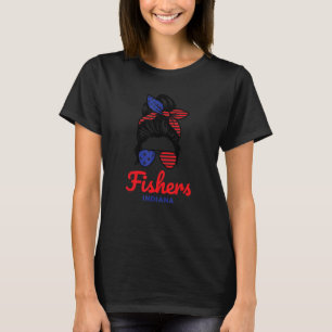 Camiseta Fishers Indiana Retrô Coque Desgrenhado