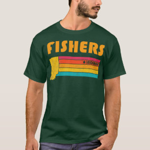 Camiseta Fishers Indiana Vintage angustiou Souvenir