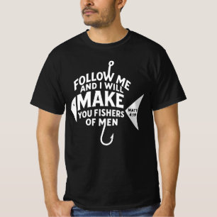 Camiseta "Fishers of Men" Matthew 4:19 Bíblia Verse