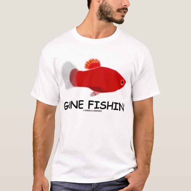 Camiseta Fishin ido (maculatus de Xiphophorus) (Frente)