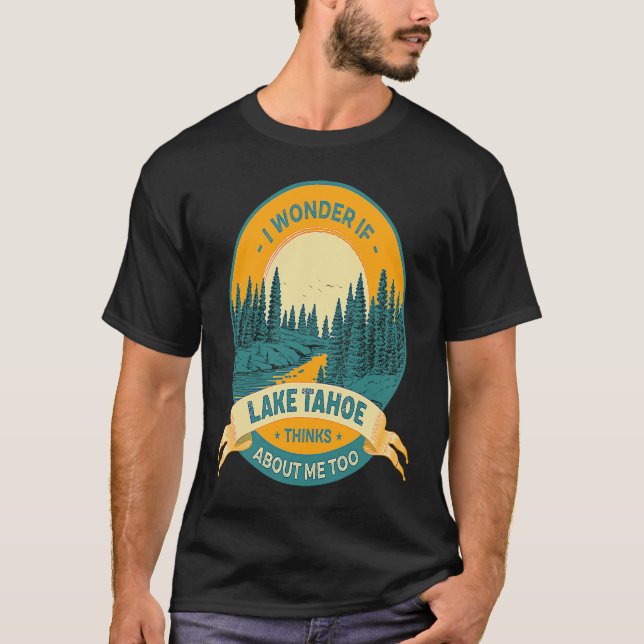 Camiseta Fishing Boating Camping Lake Vacation Lake Tahoe (Frente)