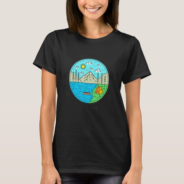 Camiseta Fishing Boating Camping   My Happy Place Lake Lani (Frente)