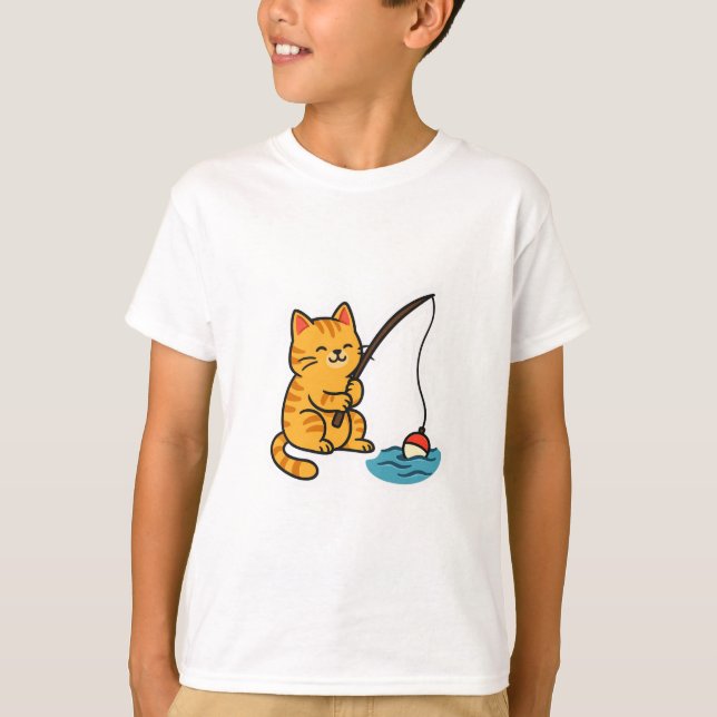 Camiseta Fishing Cat - T-Shirt (Frente)