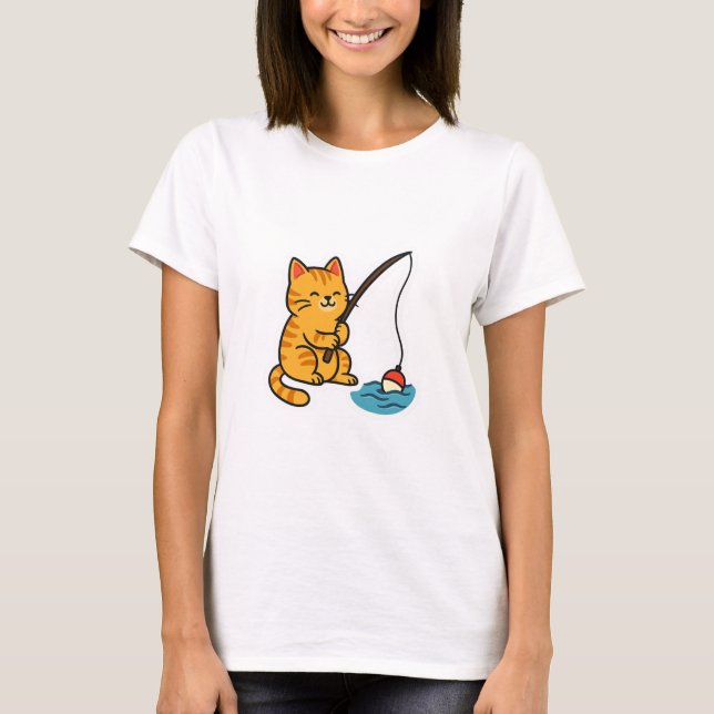 Camiseta Fishing Cat - T-Shirt (Frente)
