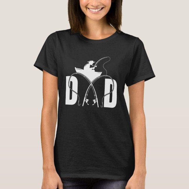 Camiseta Fishing Dad Fisherman Fisher Fish Catcher Fathers  (Frente)