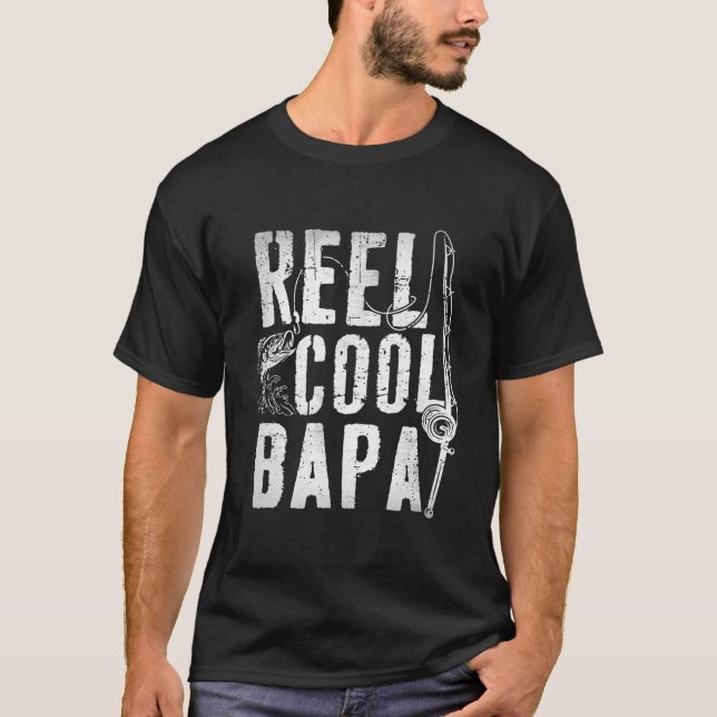 Camiseta Fishing Father'S Day Papa Daddy Reel Bapa (Frente)