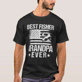 Camiseta Fishing Fisherman Grandfather Fisher Grandpa Dad F