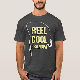 Camiseta Fishing Grandpa  Funny Dad Fathers Day Gift Fisher