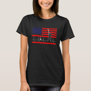 Camiseta Fishing Heartbeat Pesca Americana 4 de Julho Patri