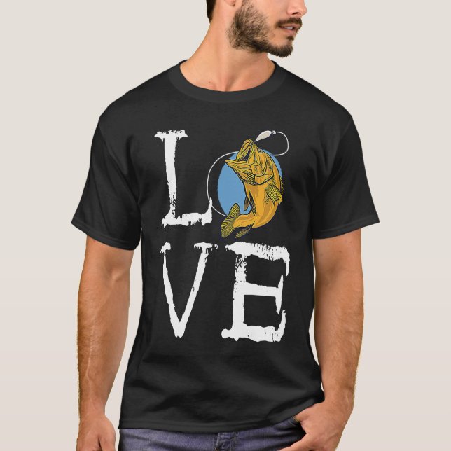 Camiseta Fishing lovers, fishermen, fishing, fish, love, ho (Frente)