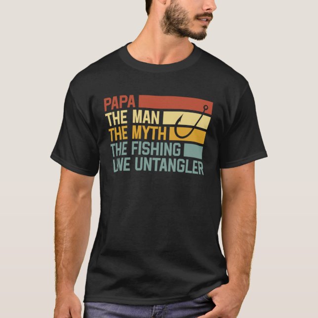 Camiseta Fishing Papa The Man The Myth The Fishing Line Unt (Frente)
