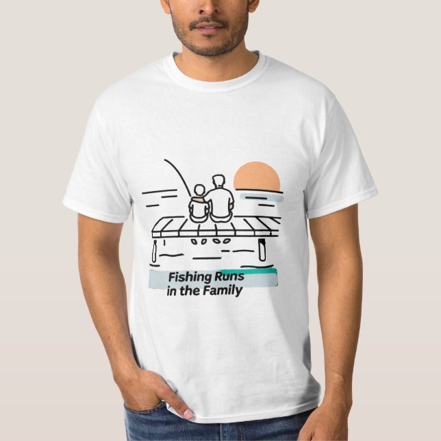 Camiseta Fishing Runs in the Family – Dad & Son (Frente)