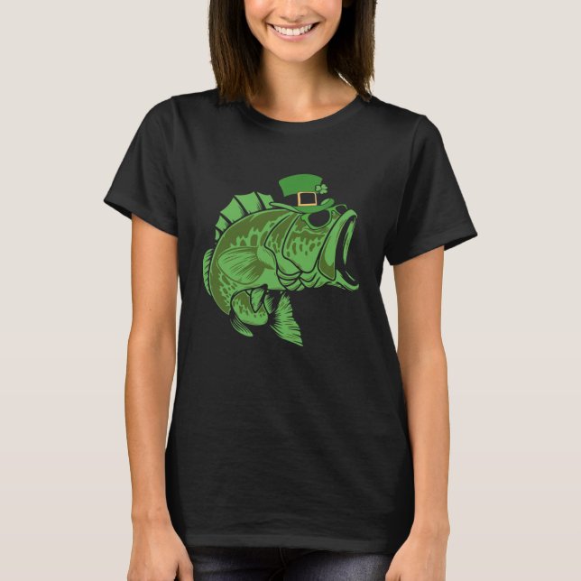 Camiseta Fishing St Patrick s Day Irish Lucky Fishing For M (Frente)