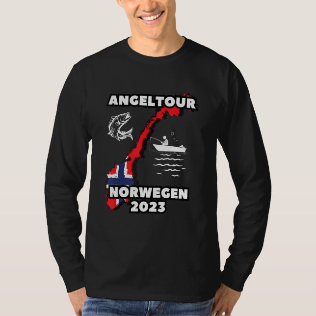 Camiseta Fishing Tour Norway 2023 Fishing Boat Fishing Frie (Frente)