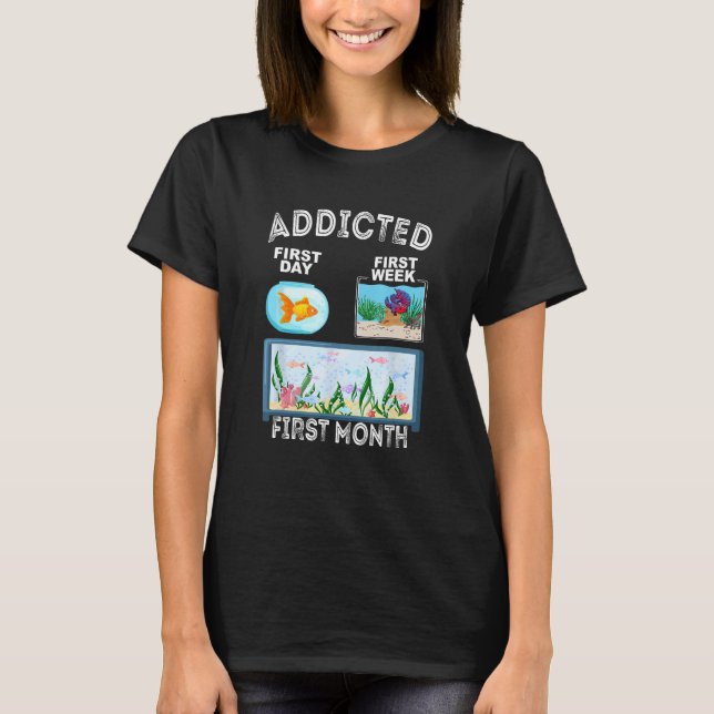 Camiseta Fishkeeper Fish Addicted Aquarist  Aquarium Hobbyi (Frente)