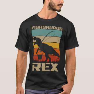 Camiseta Fishsaurus Bass Pesca T Rex Dinossaur