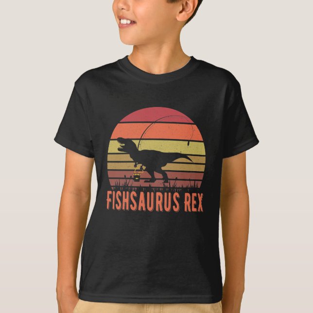 Camiseta Fishsaurus T-Rex Dinossaur - Sobrecarga (Frente)