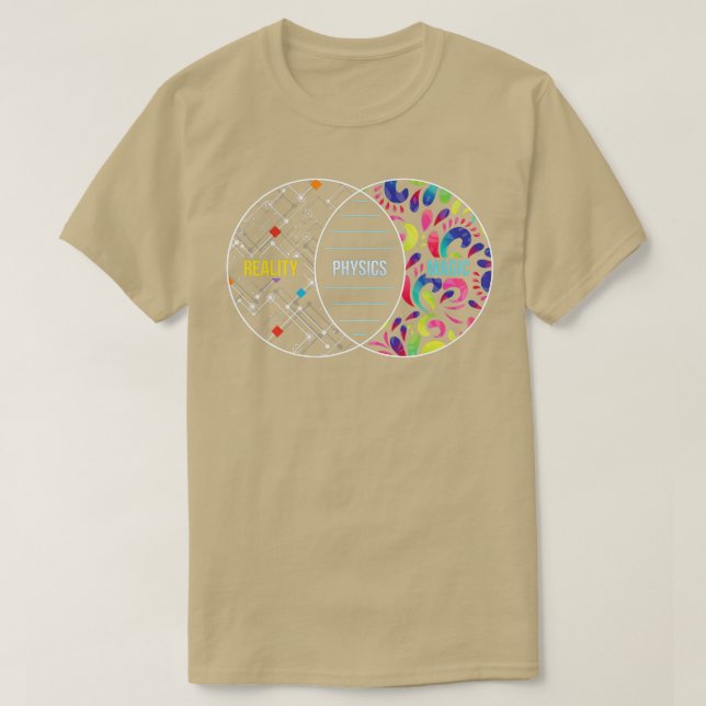 Camiseta Física Como Magia, Mas Física Muito Engraçada. (Frente do Design)