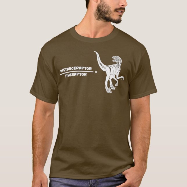 Camiseta Física do Velociraptor DistanceraptorTimeraptor (Frente)