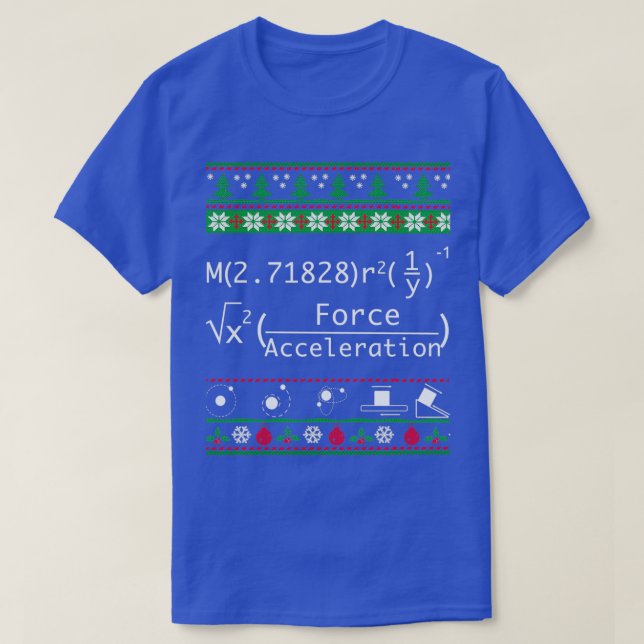 Camiseta Física Engraçada, doce de Natal, Feliz Natal em Fy (Frente do Design)