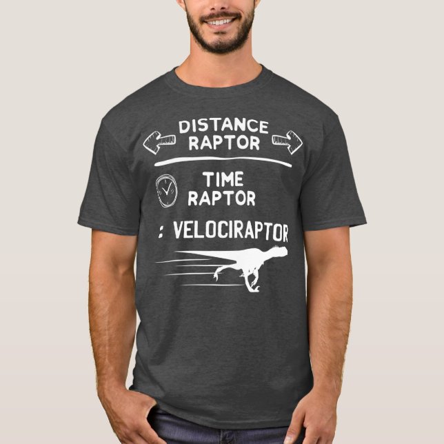 Camiseta Física Engraçada Velociraptor Pun Dinossaur (Frente)