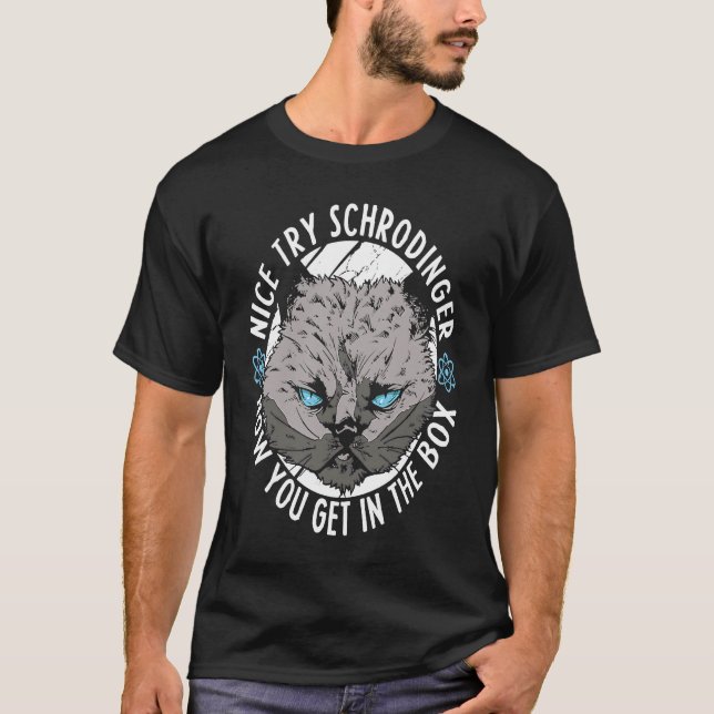 Camiseta Física Gata Cientista Ciência Quântica Física (Frente)