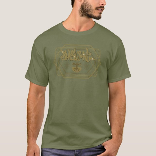 Camiseta Física um Tag - geometria sagrado (Frente)