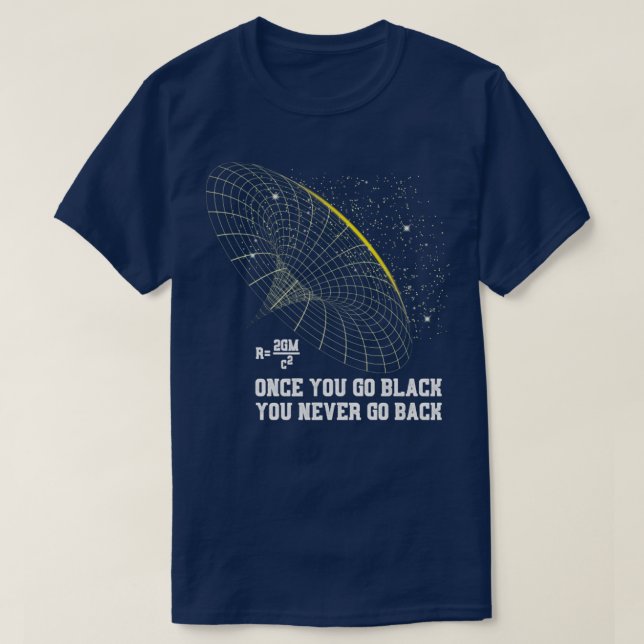 Camiseta Físico da Astronomia Espacial do Blackhole (Frente do Design)