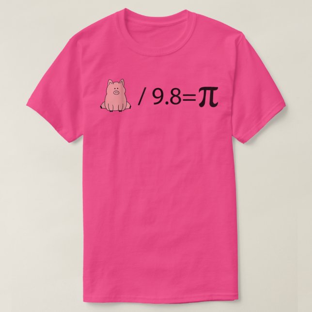 Camiseta Físico de Ciência Mecânica Quântica Pig Pi (Frente do Design)