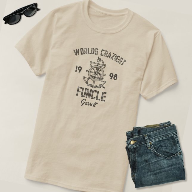 Camiseta Físico mais louco do mundo no último ano e nome (Criador carregado)