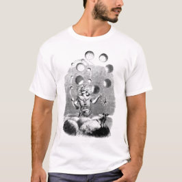 Camiseta Físico que manipula com os planetas