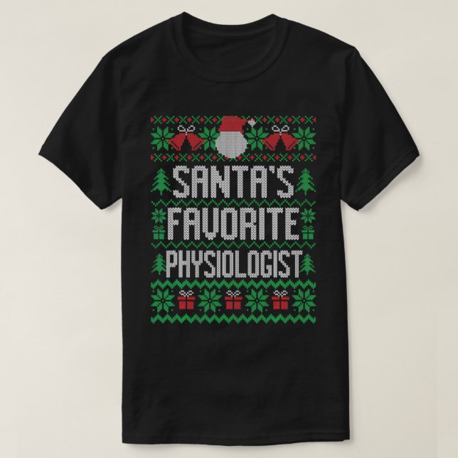 Camiseta Fisiologista Favorito Dos papais noeis, Engraçado  (Frente do Design)